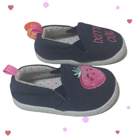 Baby Girl size 2 Denim Sparkle Shoes NWT - Picture 3 of 4